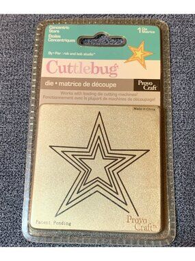Cuttlebug Concentric Star Steel Rule Die Provo Craft Crafting Scrapbooking